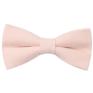 Classy Men Pastel Pink Cotton Pre-Tied Bow Tie